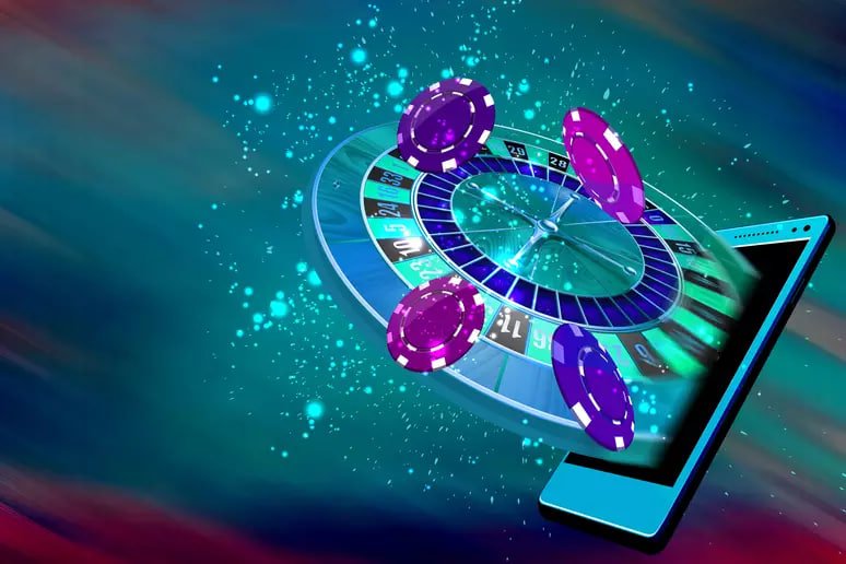 Mobile phone showing arcade game interface on liga123 login platform